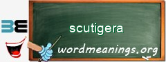 WordMeaning blackboard for scutigera